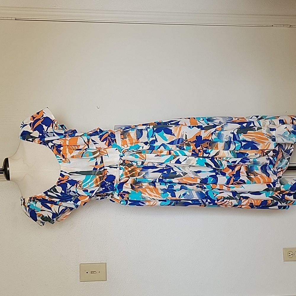 89th + Madison Tropical Print Off The Shoulder Dress